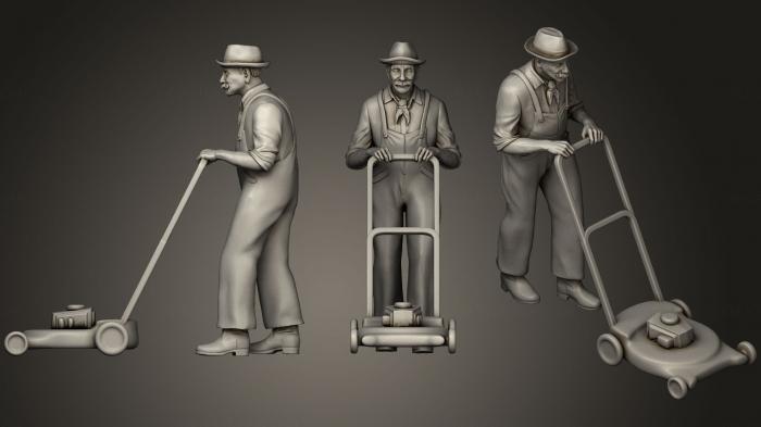 نموذج ثلاثي الأبعاد لآلة CNC تماثيل الناس شكل الرجل 12